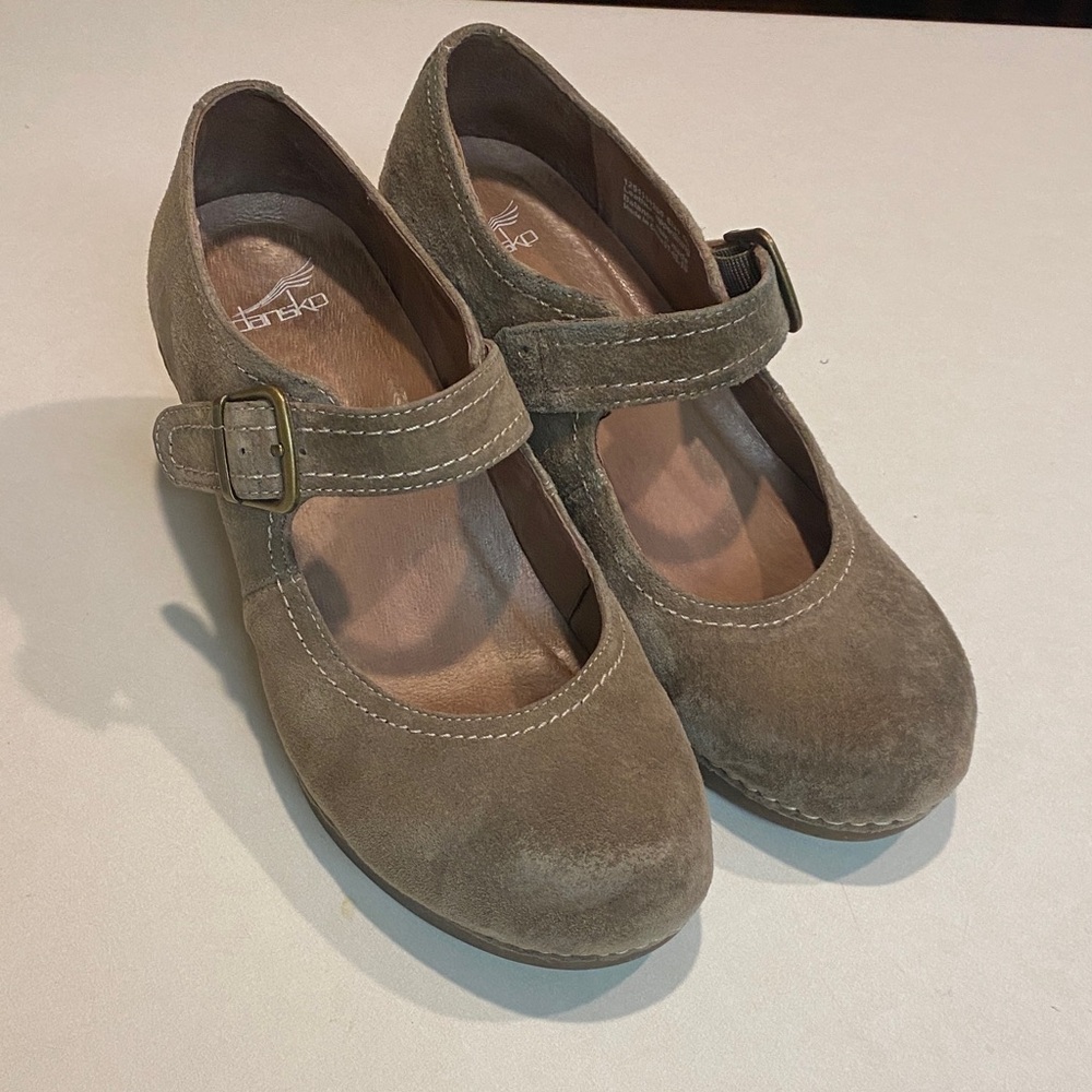 DANSKO SANDRA WEDGE MARY JANE COMFORT ORTHOTIC SHOE BROWN WOMENS SIZ EU 40